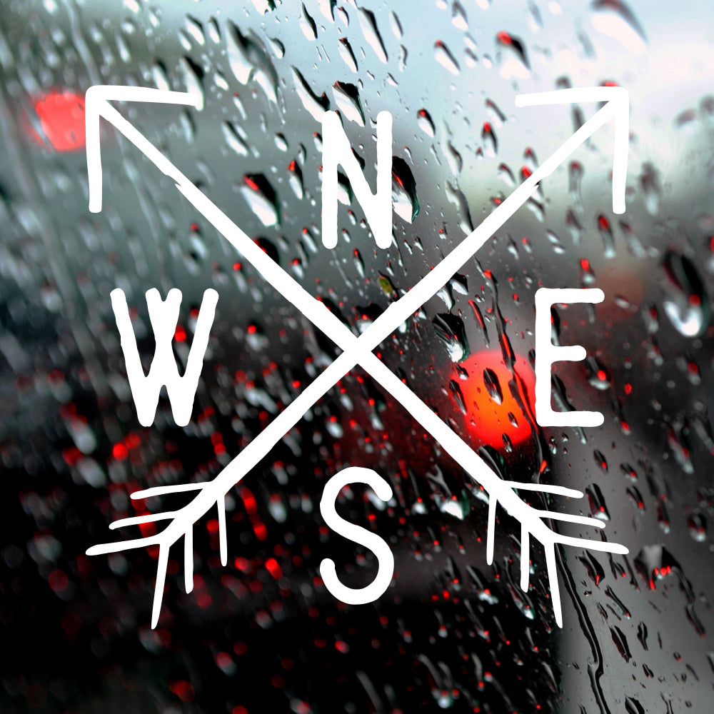 NESW compass with arrows | Bumper sticker - Adnil Creations