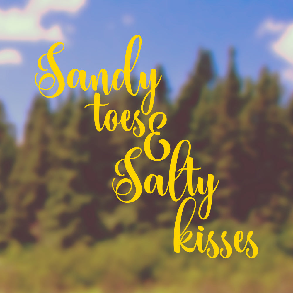 Sandy toes salty kisses | Bumper sticker - Adnil Creations
