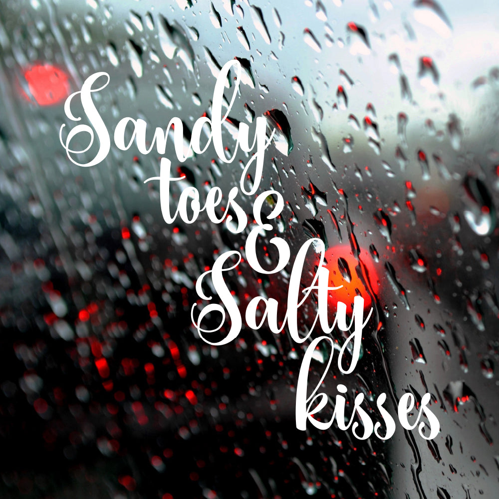 Sandy toes salty kisses | Bumper sticker - Adnil Creations