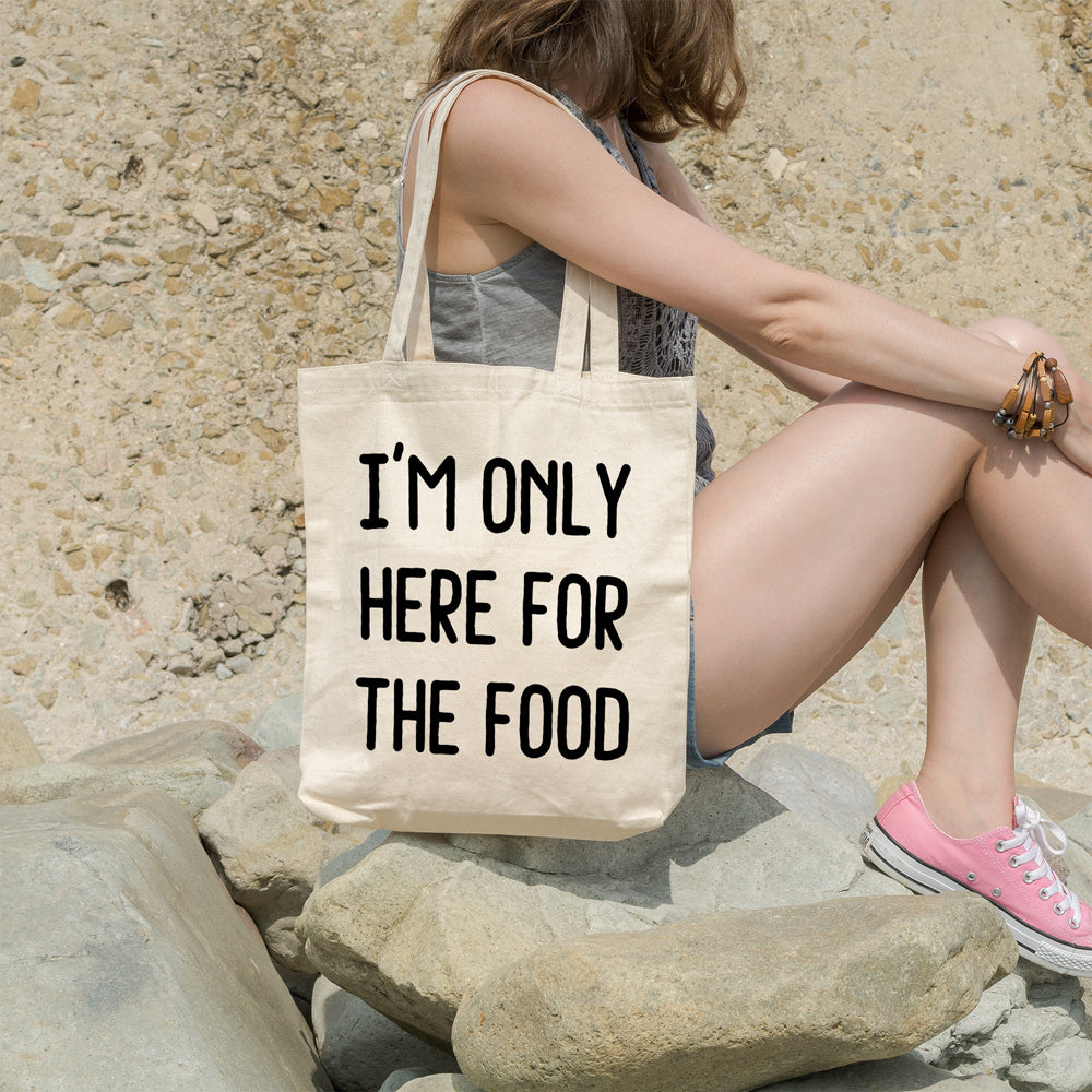 I'm only here for the food | 100% Cotton tote bag - Adnil Creations
