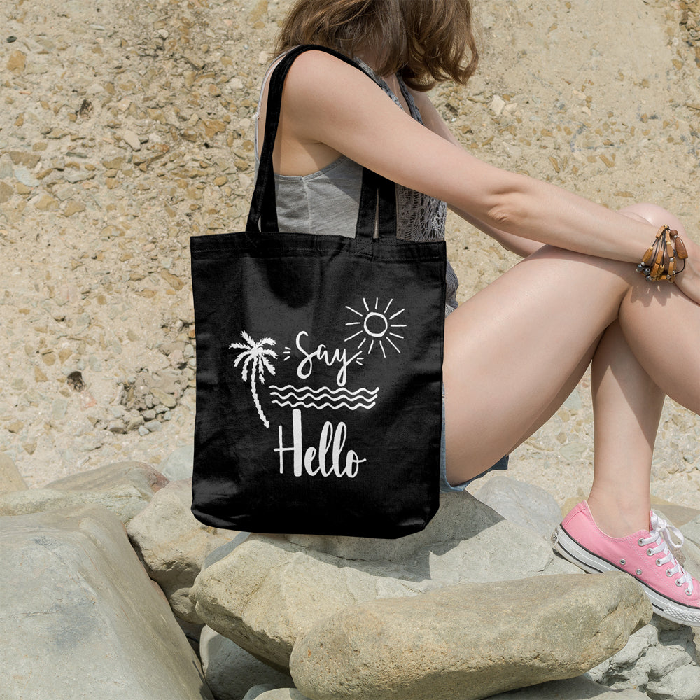 Say hello | 100% Cotton tote bag - Adnil Creations