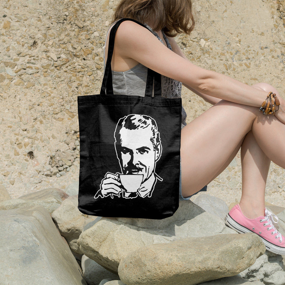 Man drinking tea | 100% Cotton tote bag - Adnil Creations