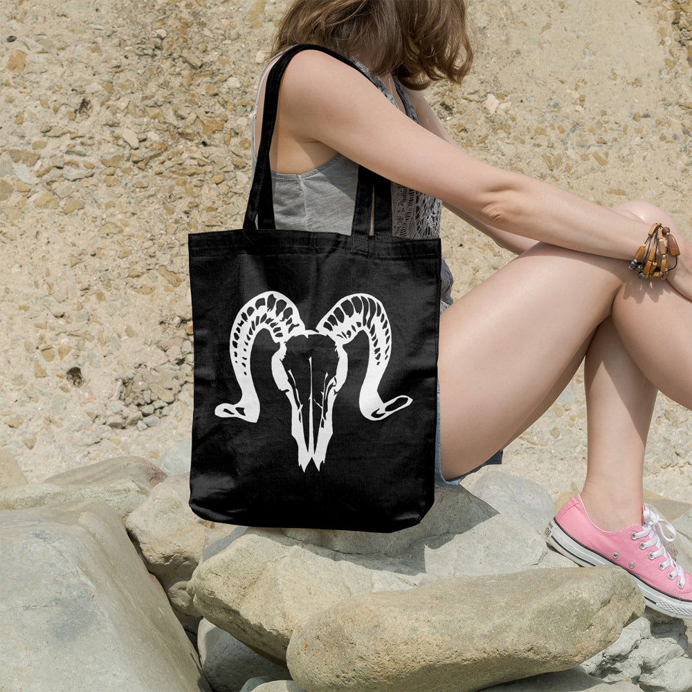 Ram skull | 100% Cotton tote bag - Adnil Creations