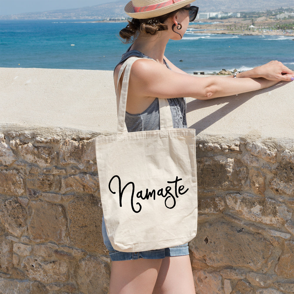 Namaste | 100% Cotton tote bag - Adnil Creations