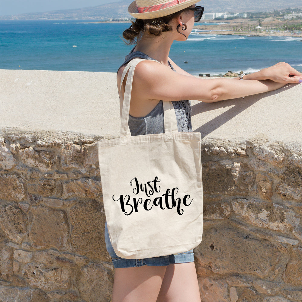 Just breathe | 100% Cotton tote bag - Adnil Creations