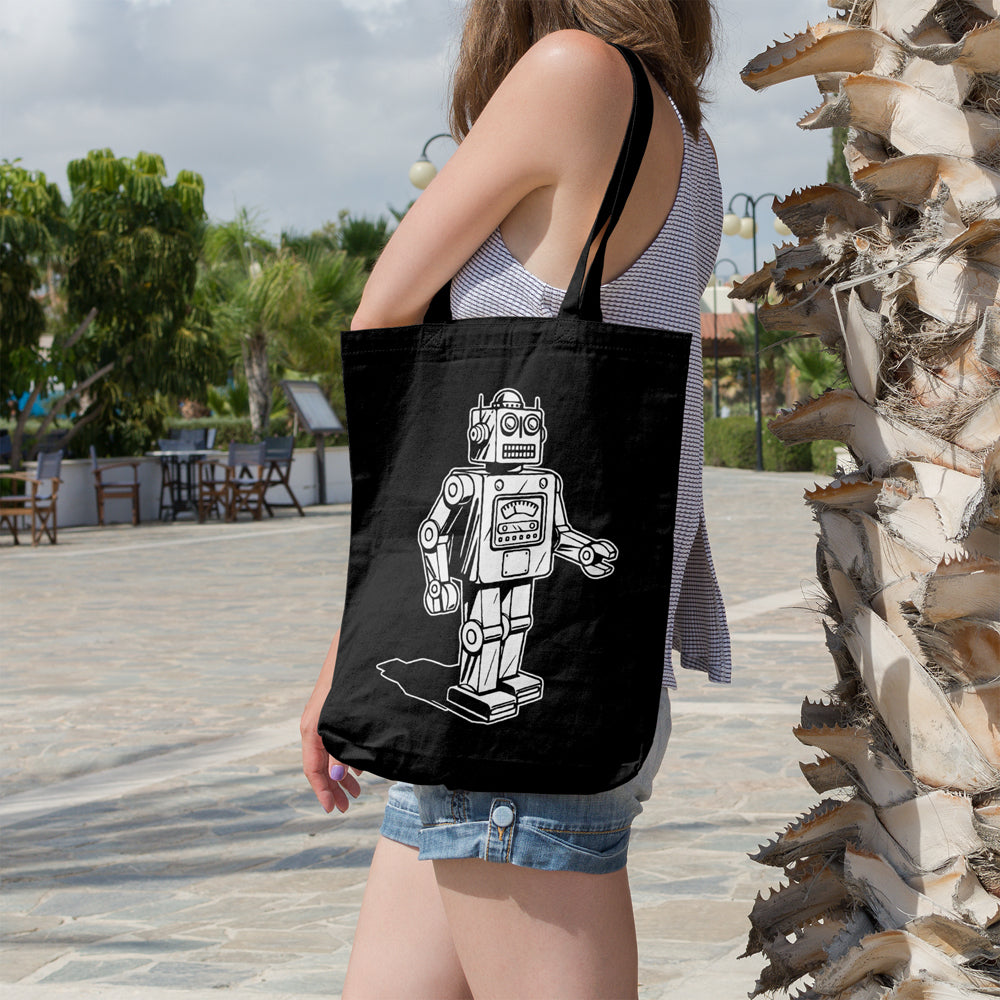 Retro 1950's robot | 100% Cotton tote bag - Adnil Creations