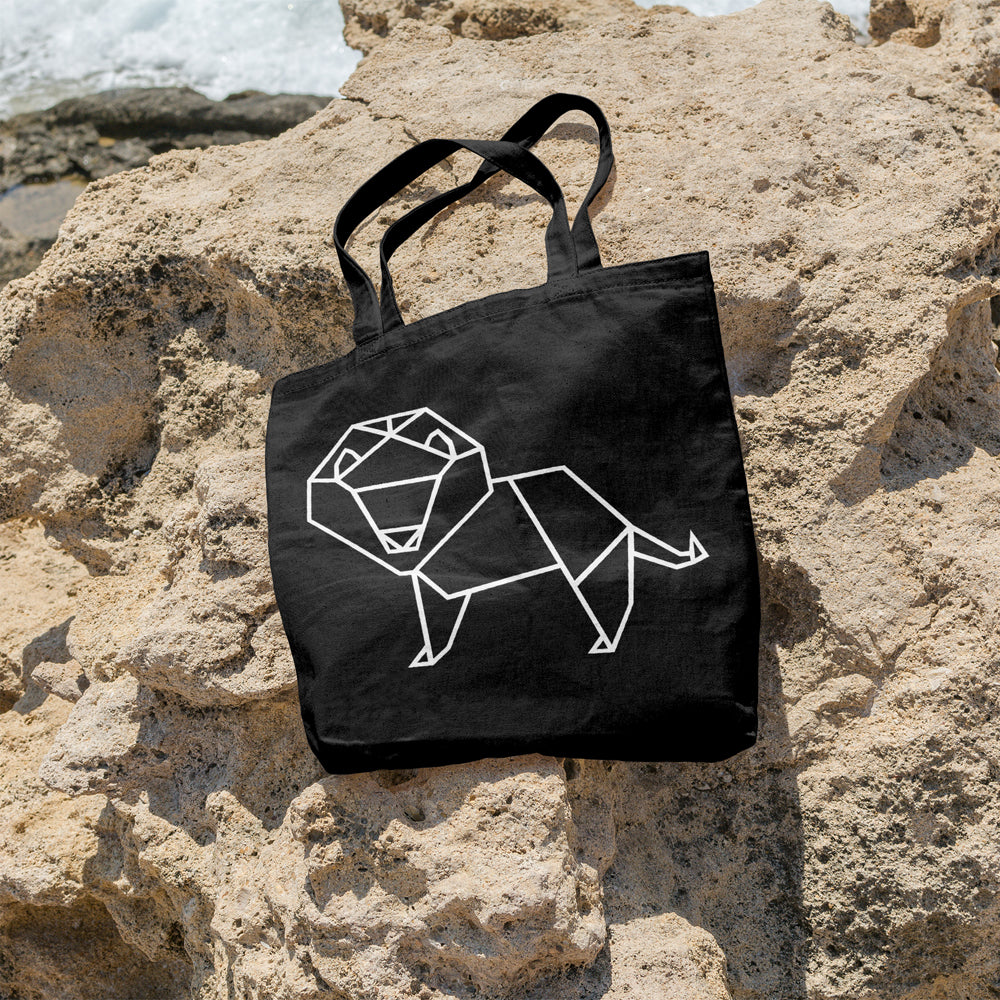 Geometric lion | 100% Cotton tote bag - Adnil Creations