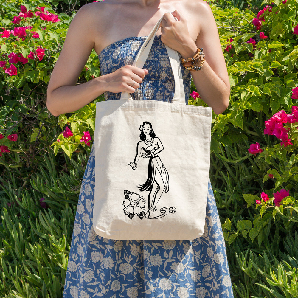 Hula girl | 100% Cotton tote bag - Adnil Creations