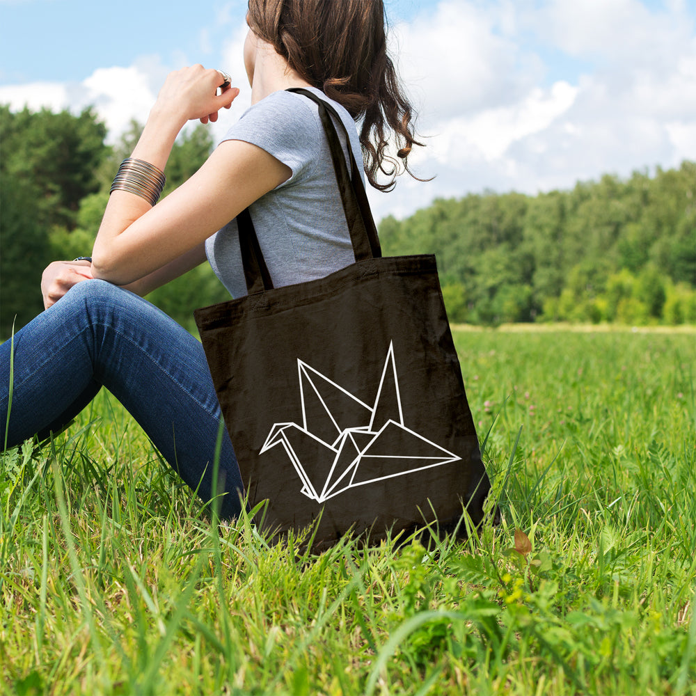 Origami crane | 100% Cotton tote bag - Adnil Creations