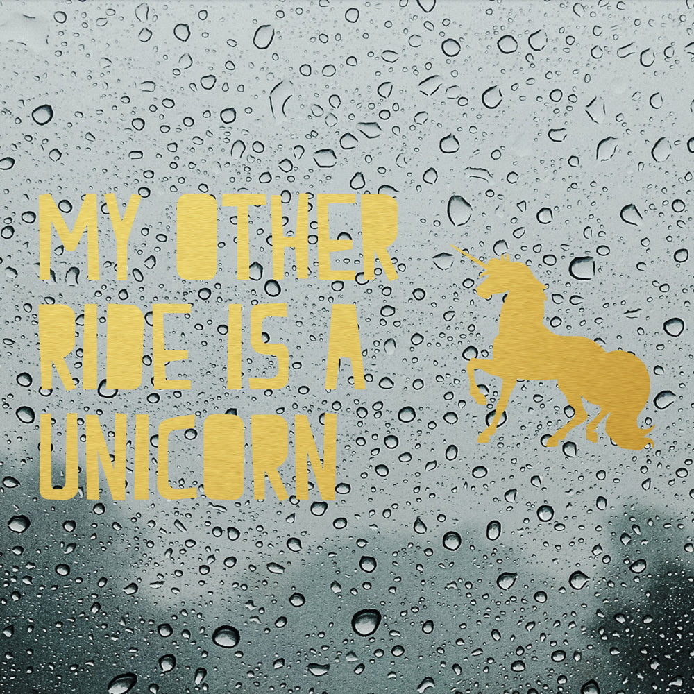 My other ride is a unicorn | Bumper sticker - Adnil Creations