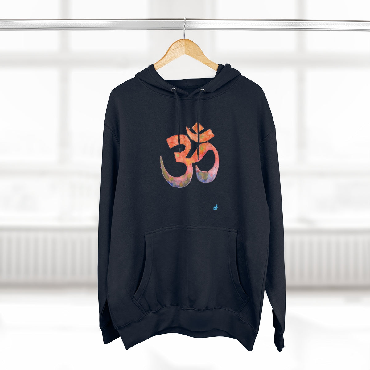 Watercolour Om Yoga Hoodie | Unisex Premium Pullover Hoodie-Hoodie-Adnil Creations