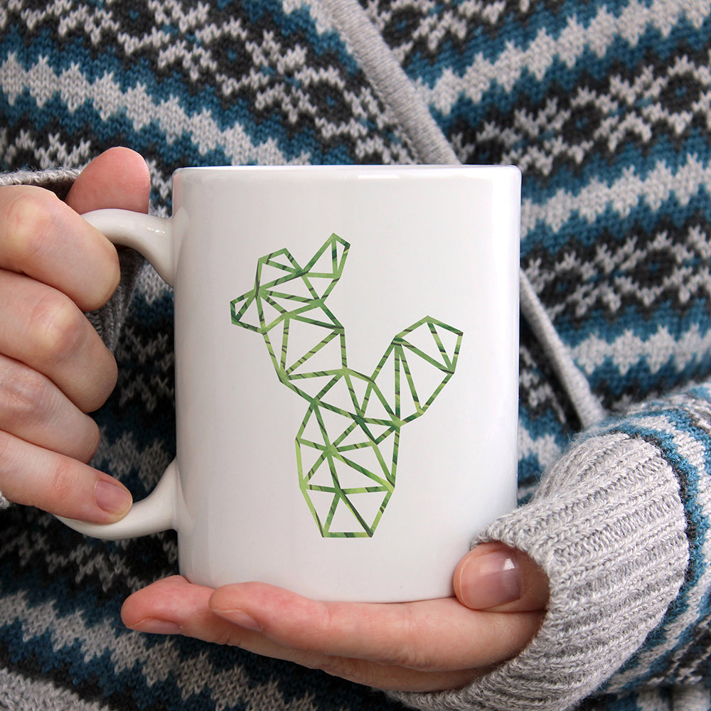 Geometric cactus | Ceramic mug - Adnil Creations