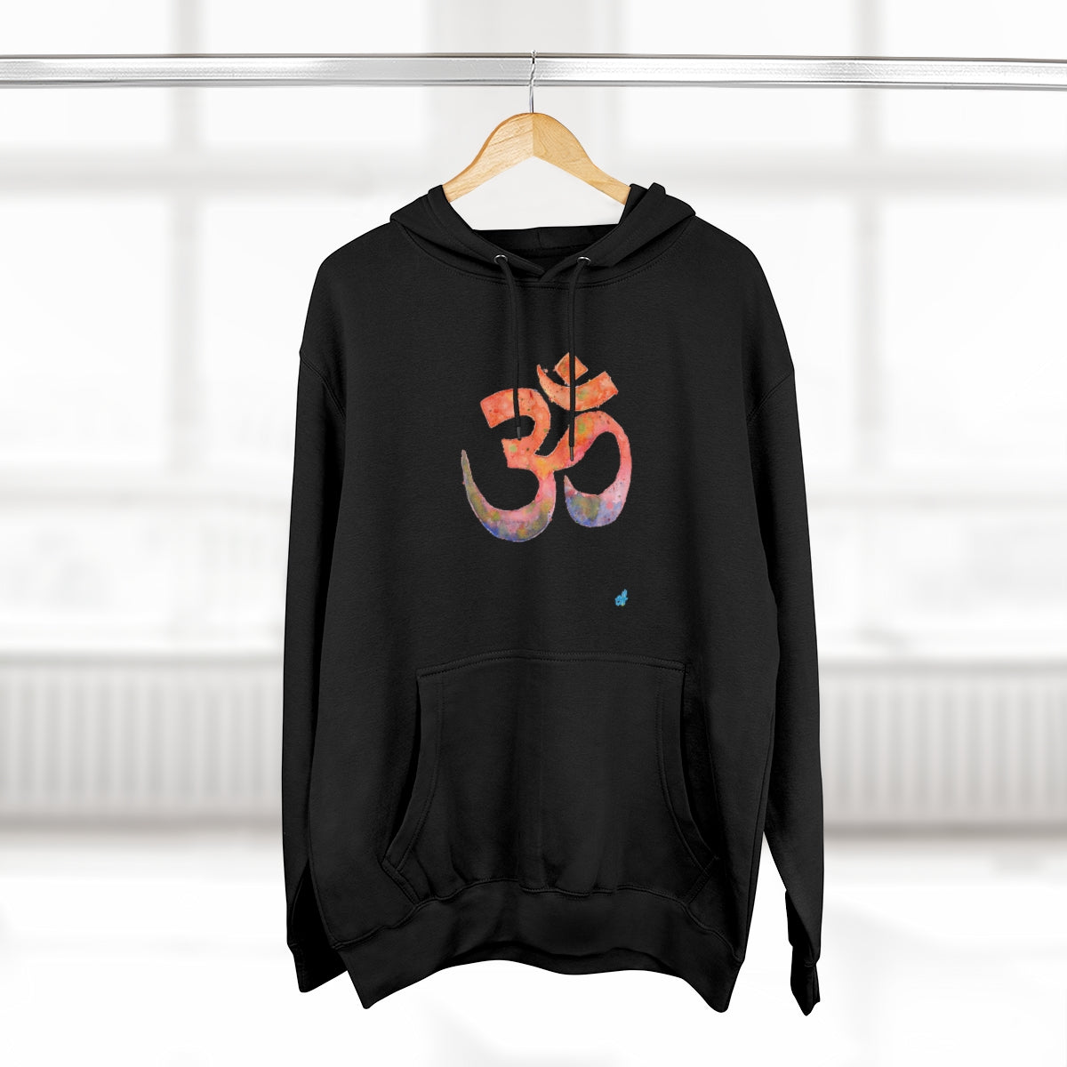 Watercolour Om Yoga Hoodie | Unisex Premium Pullover Hoodie-Hoodie-Adnil Creations