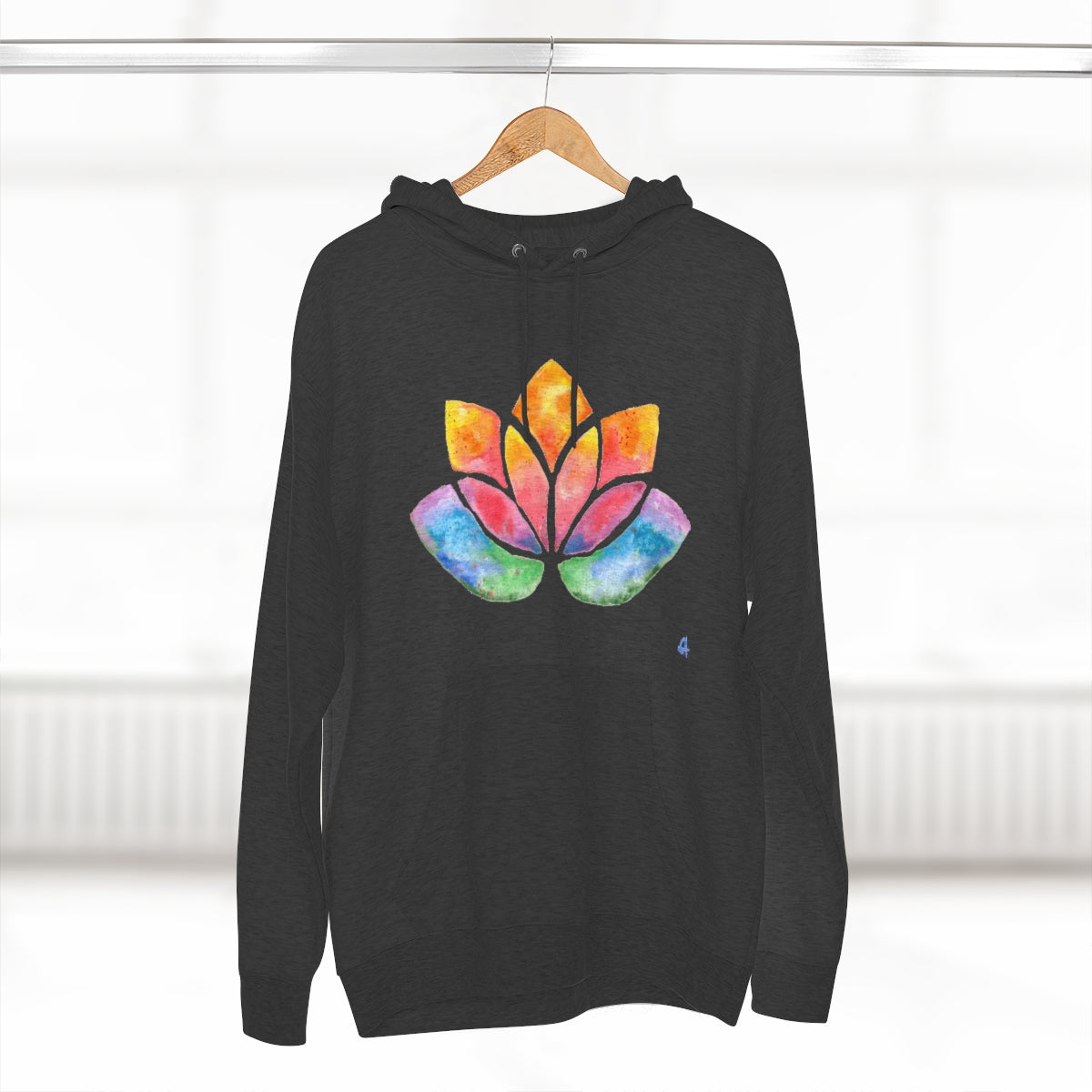 Watercolour Lotus Yoga Hoodie | Unisex Premium Pullover Hoodie
