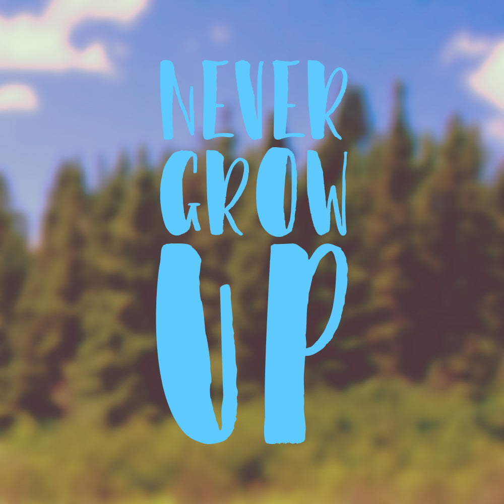 Never grow up | Bumper sticker - Adnil Creations