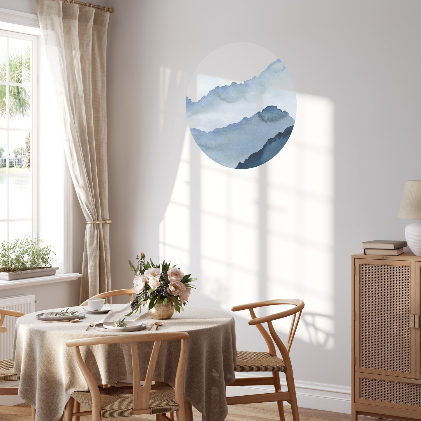 Watercolour mountains | Fabric wall stickers