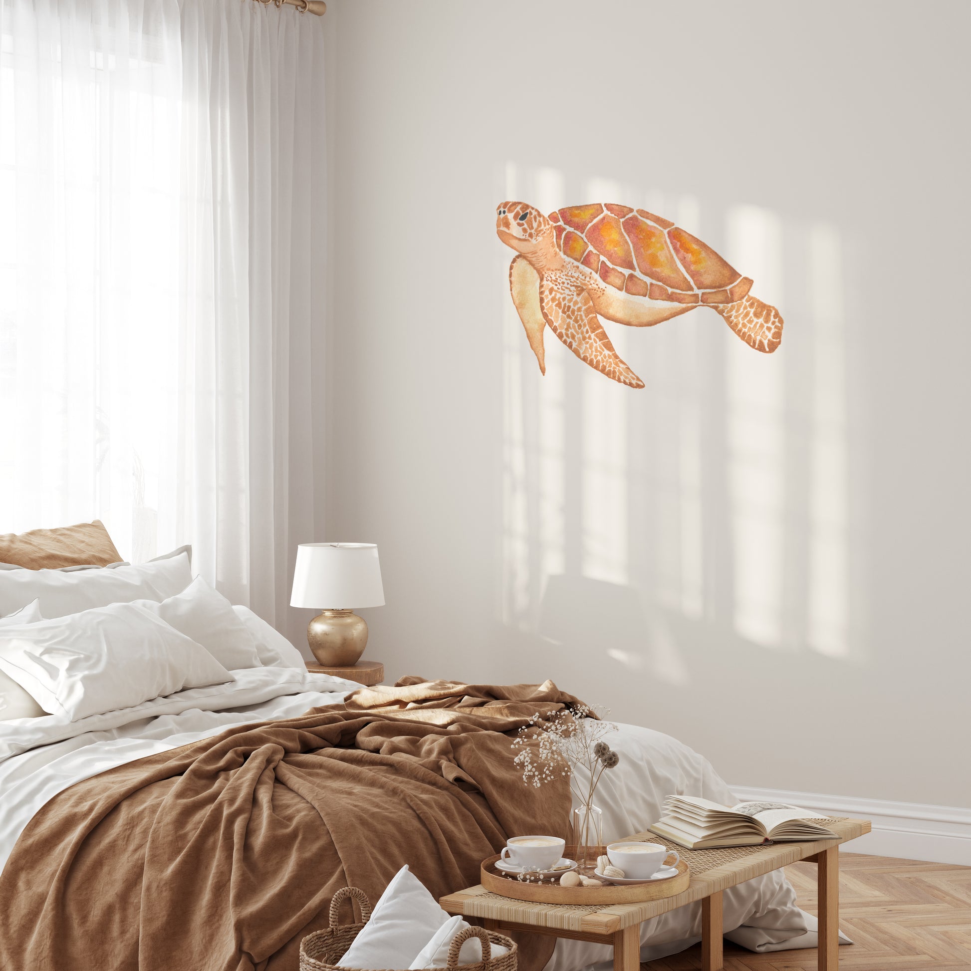 Watercolour turtle | Fabric wall stickers-Fabric wall stickers-Adnil Creations