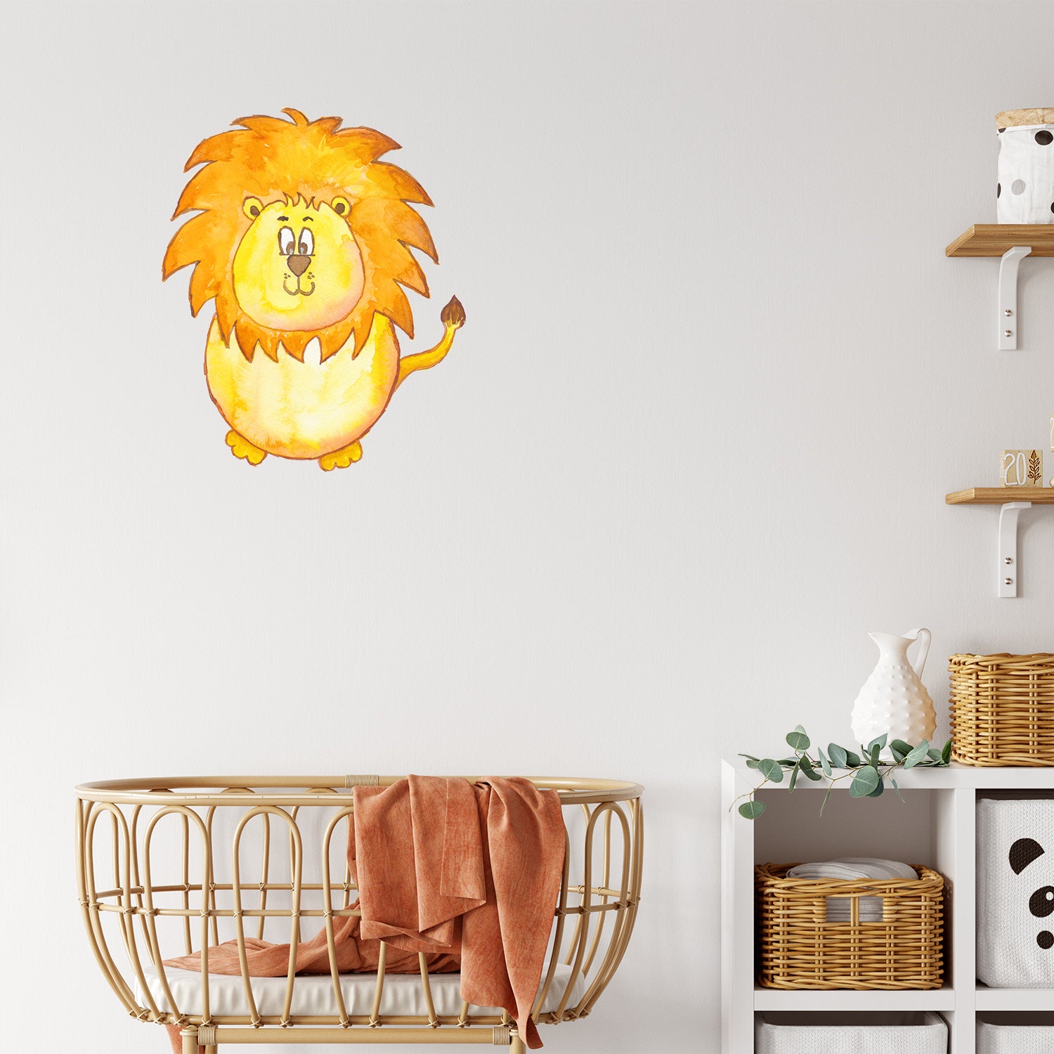 Watercolour lion | Fabric wall stickers-Fabric wall stickers-Adnil Creations
