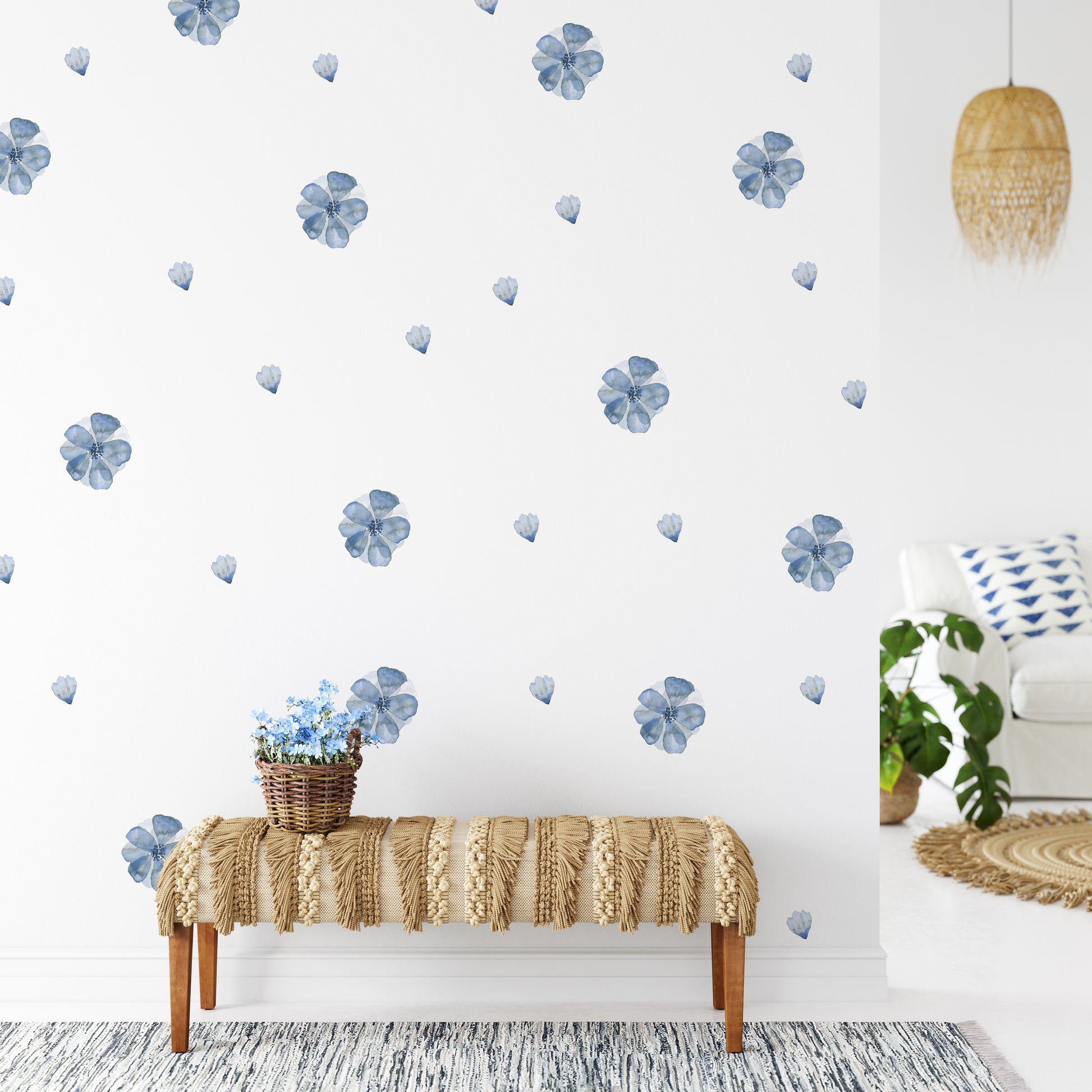 Watercolour flowers | Fabric wall stickers-Fabric wall stickers-Adnil Creations