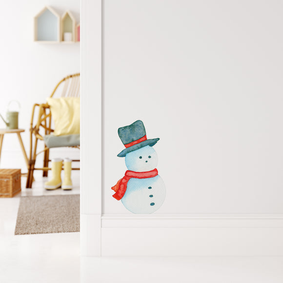 Watercolour snowman | Fabric wall stickers