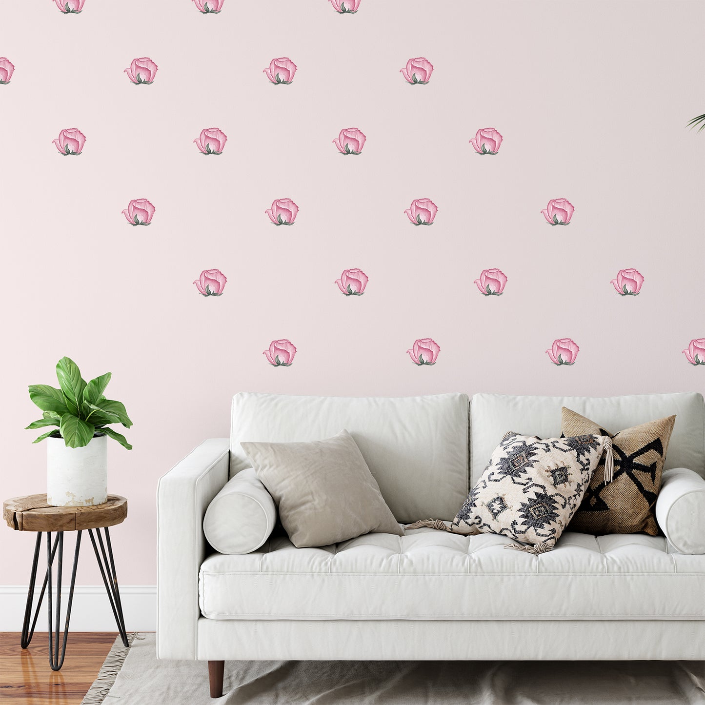 Watercolour roses | Fabric wall stickers