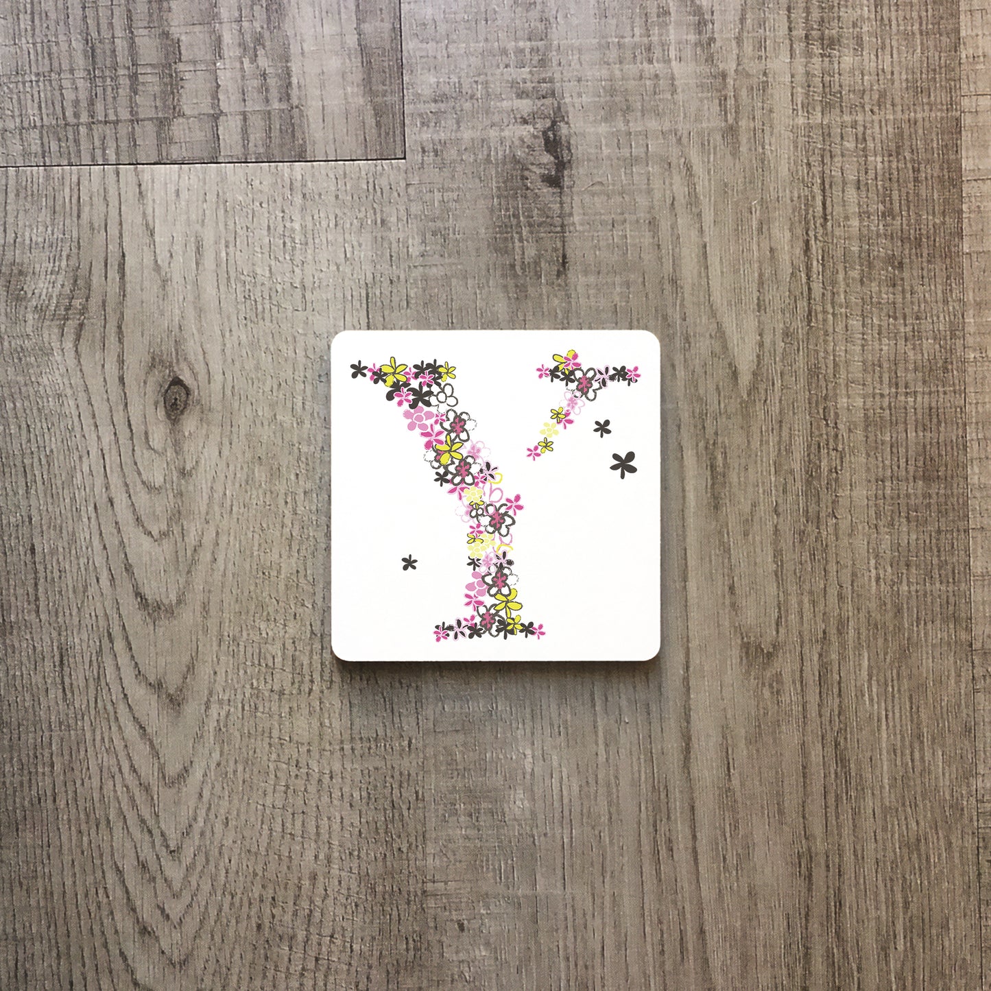 Tiny floral personalised monogram | Enamel mug