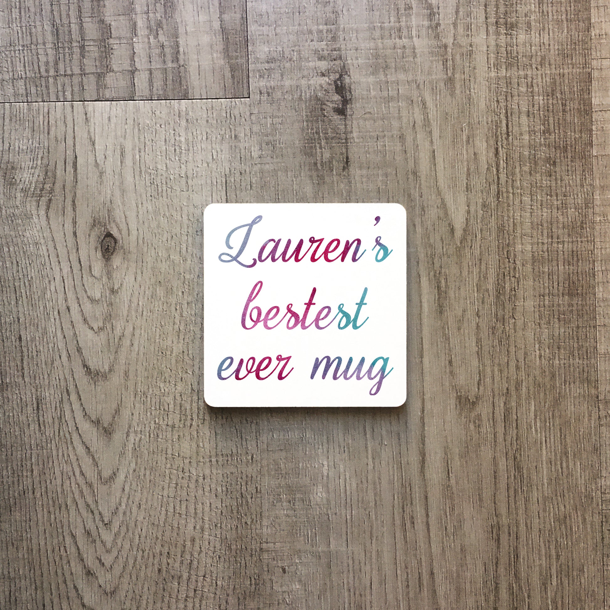 Pastel ombre personalised name | Enamel mug-Enamel mug-Adnil Creations