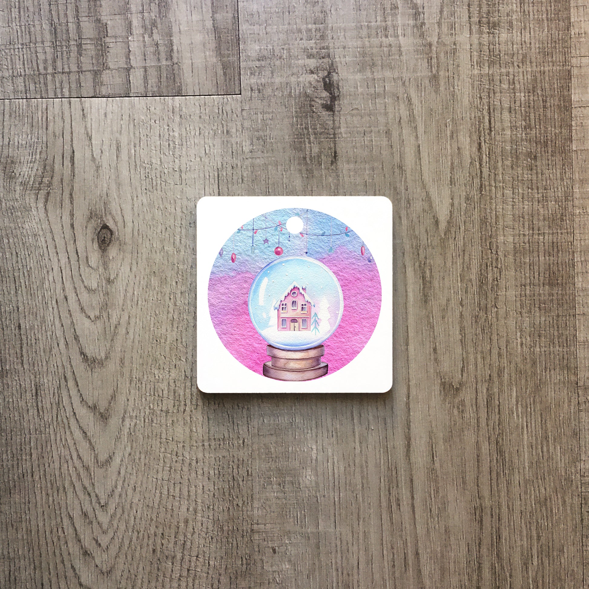 Christmas Snow globe | Enamel mug-Enamel mug-Adnil Creations