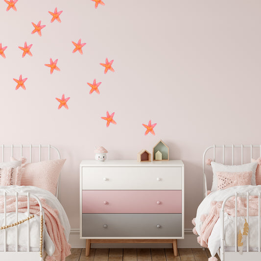 Watercolour starfish pattern | Fabric wall stickers-Fabric wall stickers-Adnil Creations