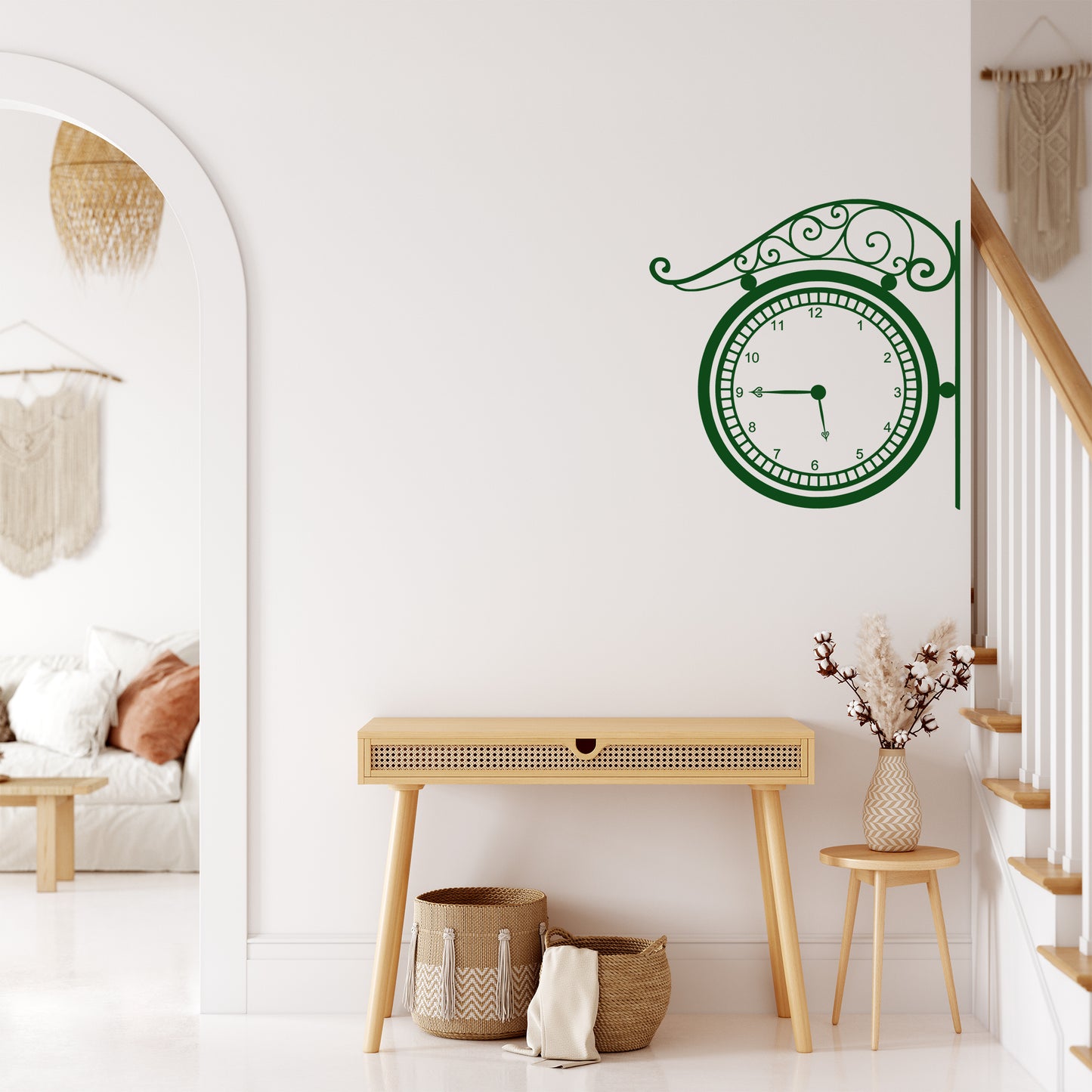 Train station wall clock | Wall decal