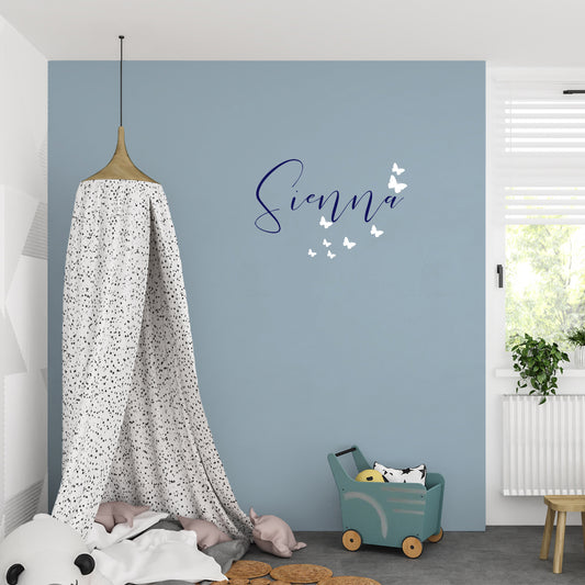 Butterflies with name | Monogram decal-Monogram & name decal-Adnil Creations