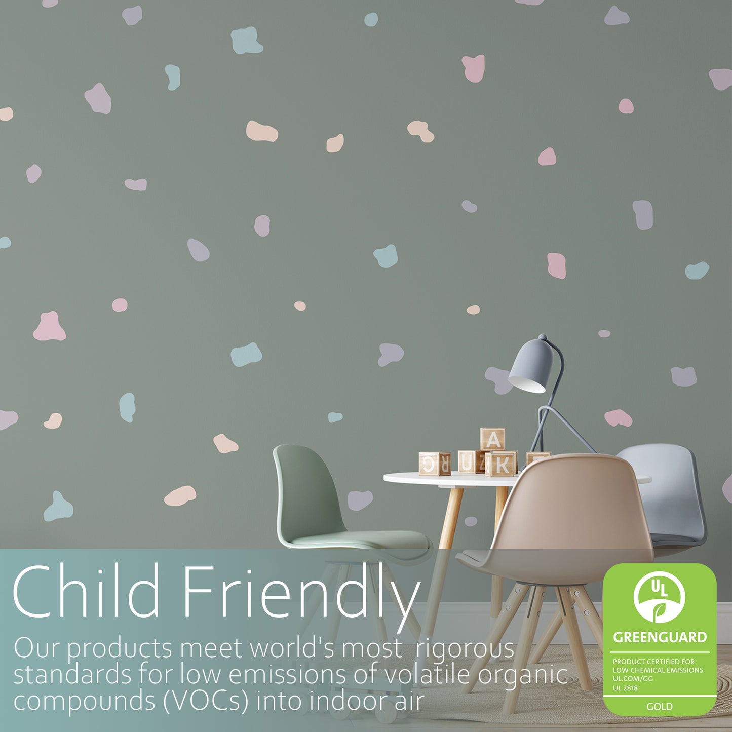 Irregular polka dots | Fabric wall stickers