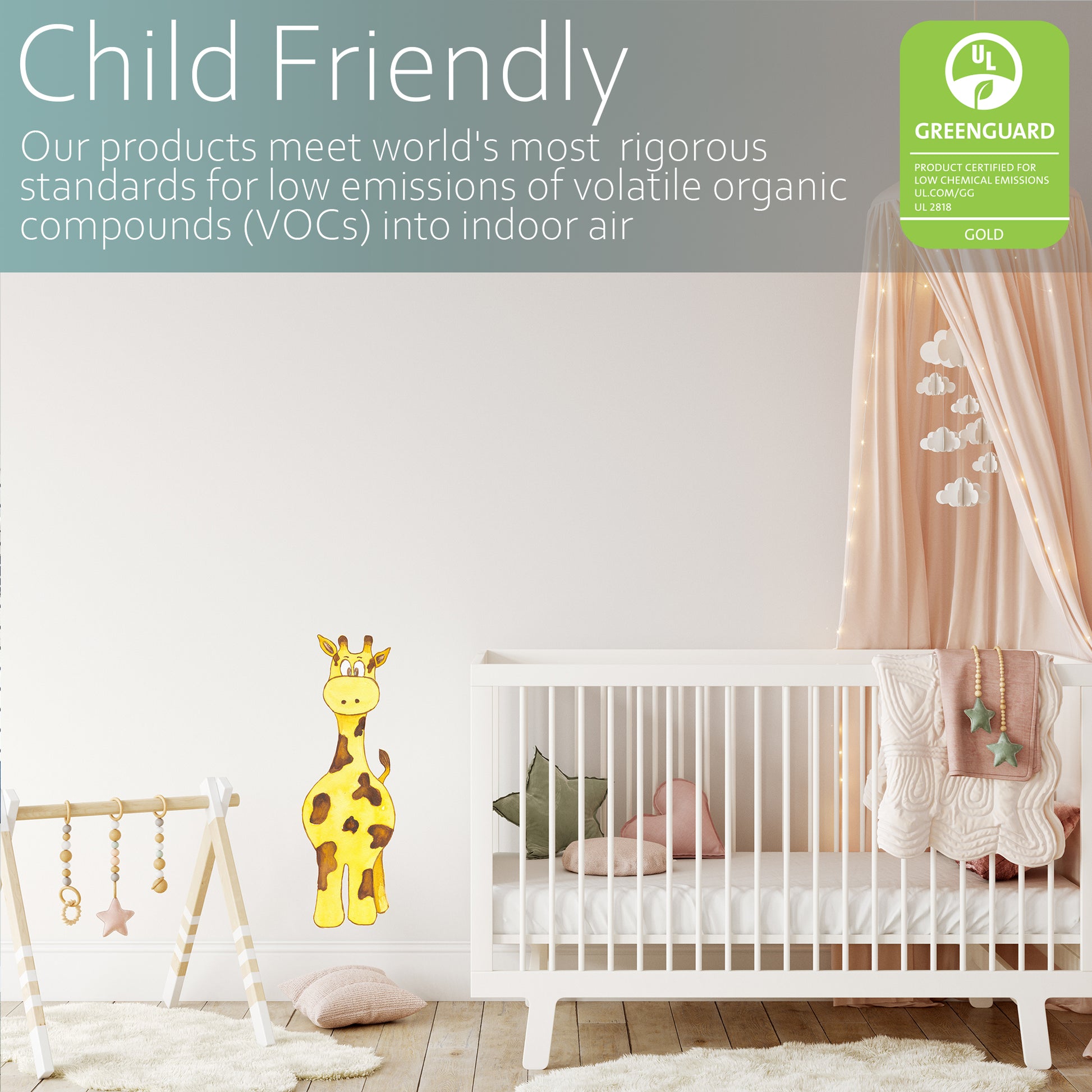 Watercolour giraffe | Fabric wall stickers-Fabric wall stickers-Adnil Creations