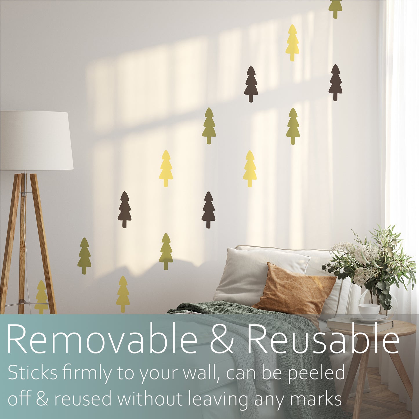 Adventure forest trees | Fabric wall stickers