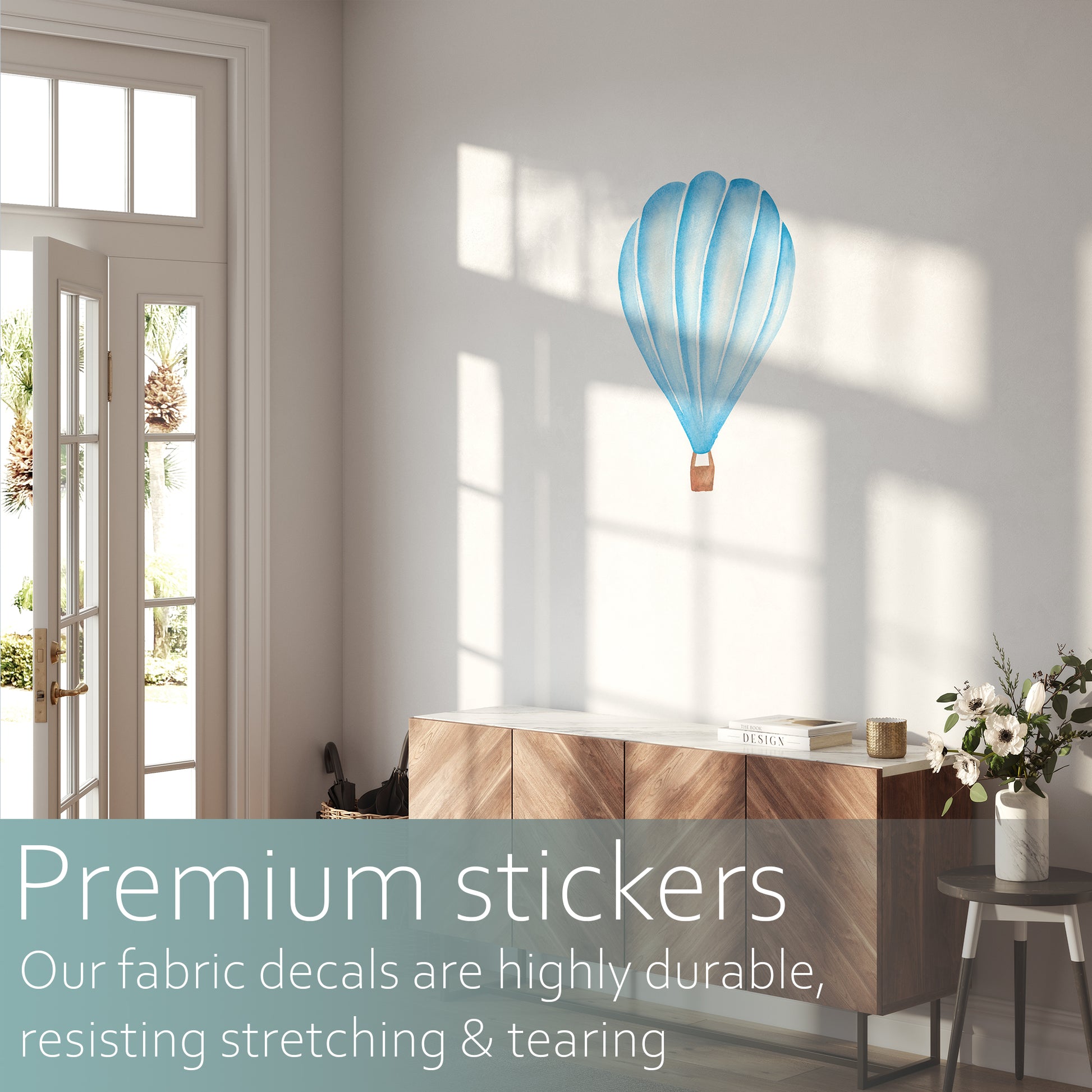 Watercolour hot air balloon | Fabric wall stickers-Fabric wall stickers-Adnil Creations