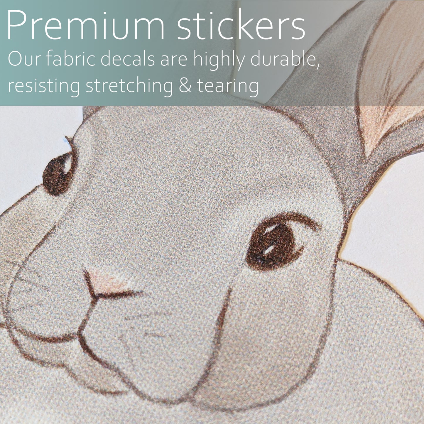 Hand drawn bunny rabbits | Fabric wall stickers
