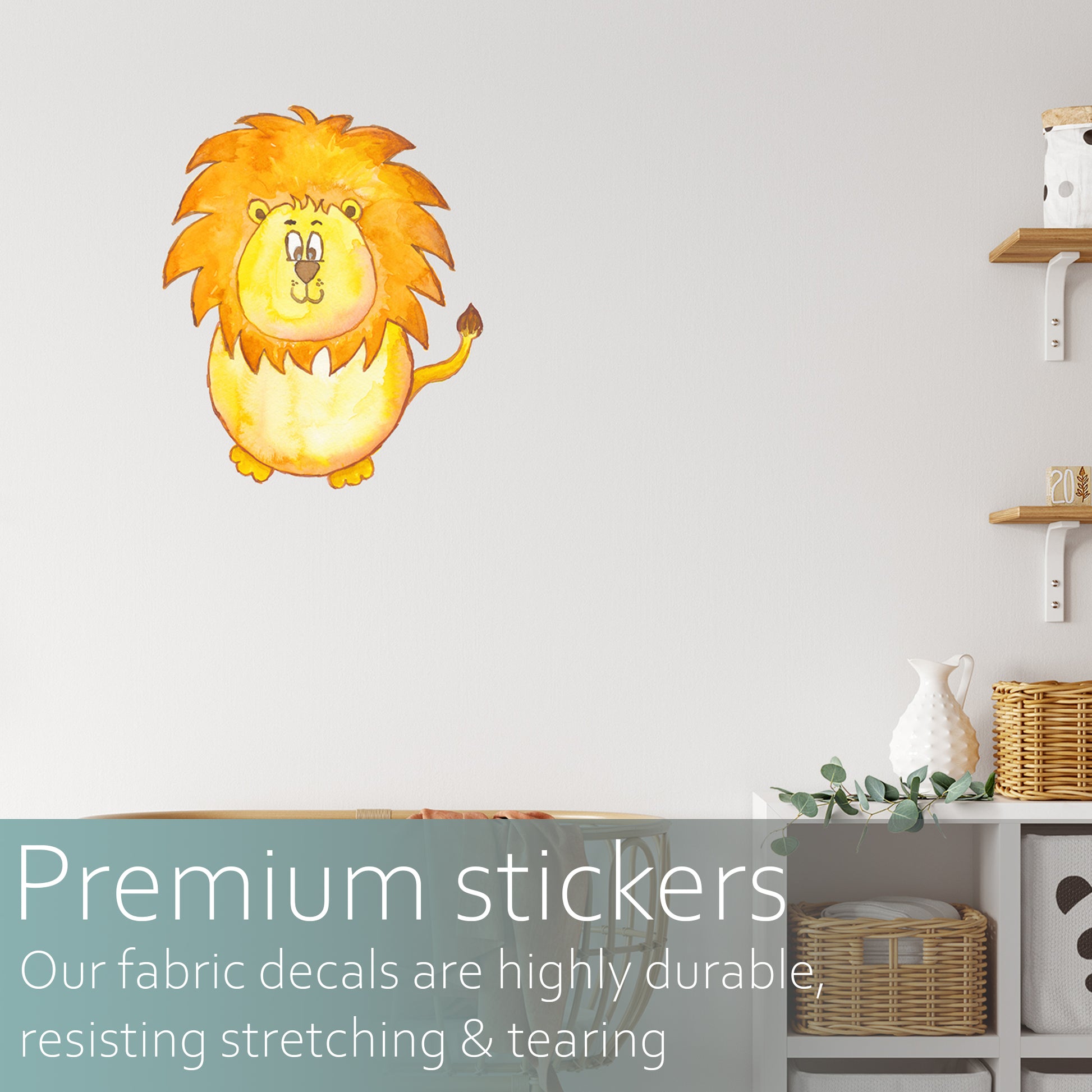 Watercolour lion | Fabric wall stickers-Fabric wall stickers-Adnil Creations