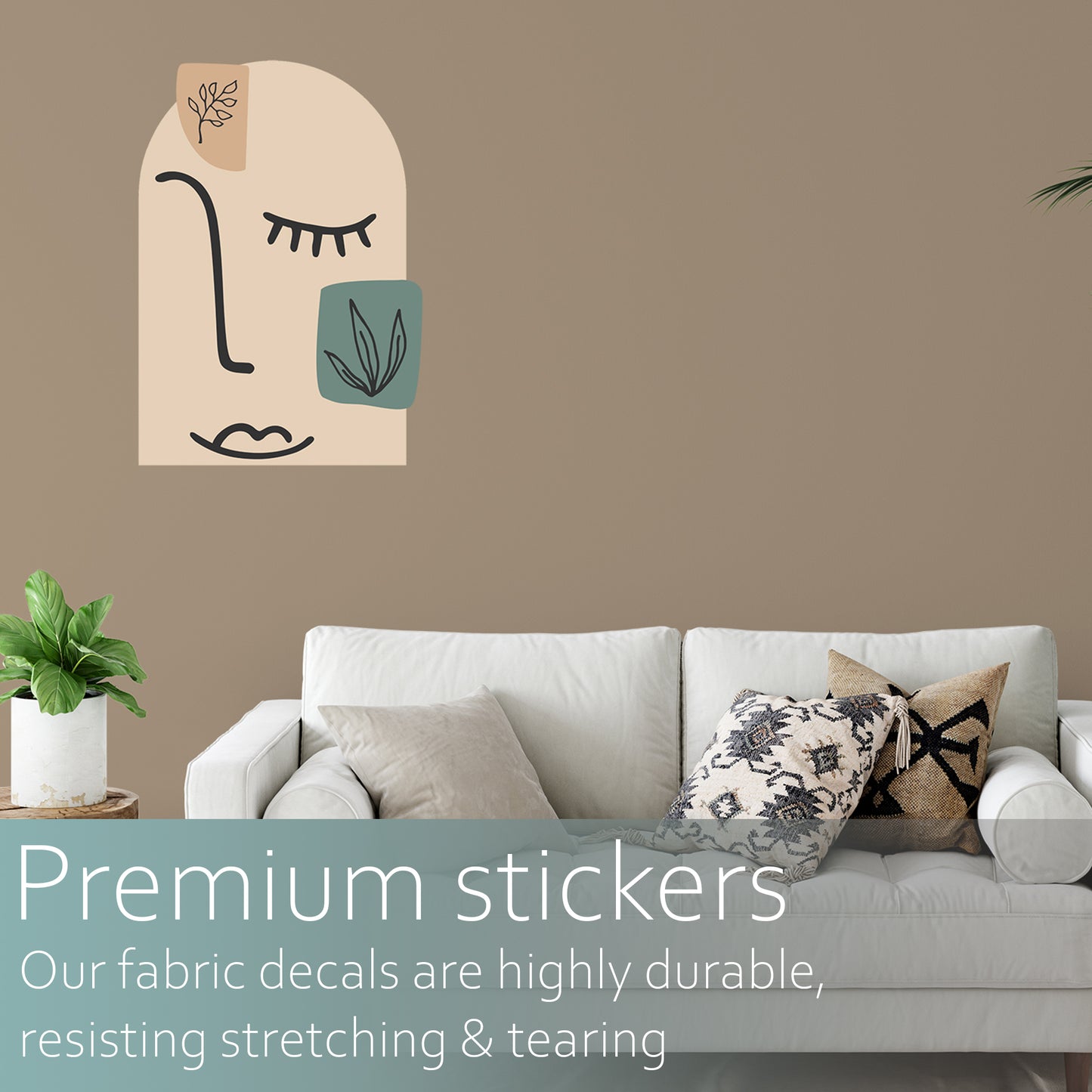 Abstract face | Fabric wall stickers
