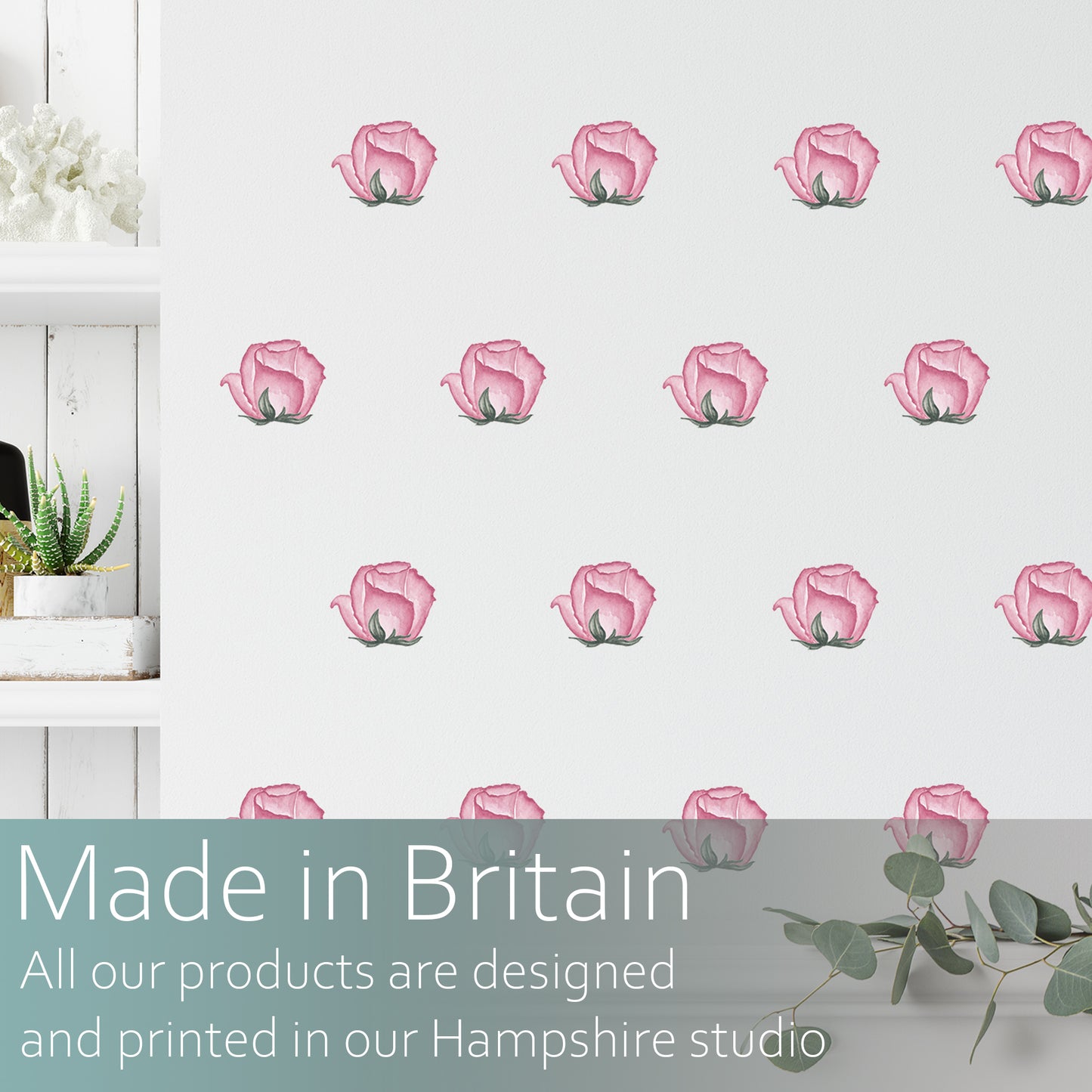 Watercolour roses | Fabric wall stickers