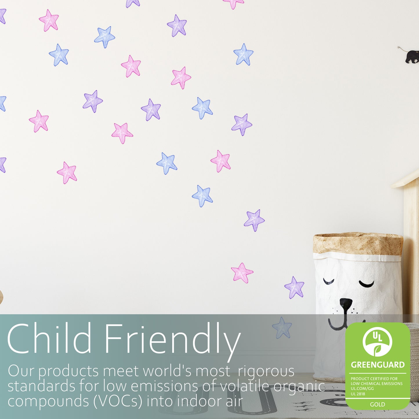 Watercolour stars | Fabric wall stickers-Fabric wall stickers-Adnil Creations