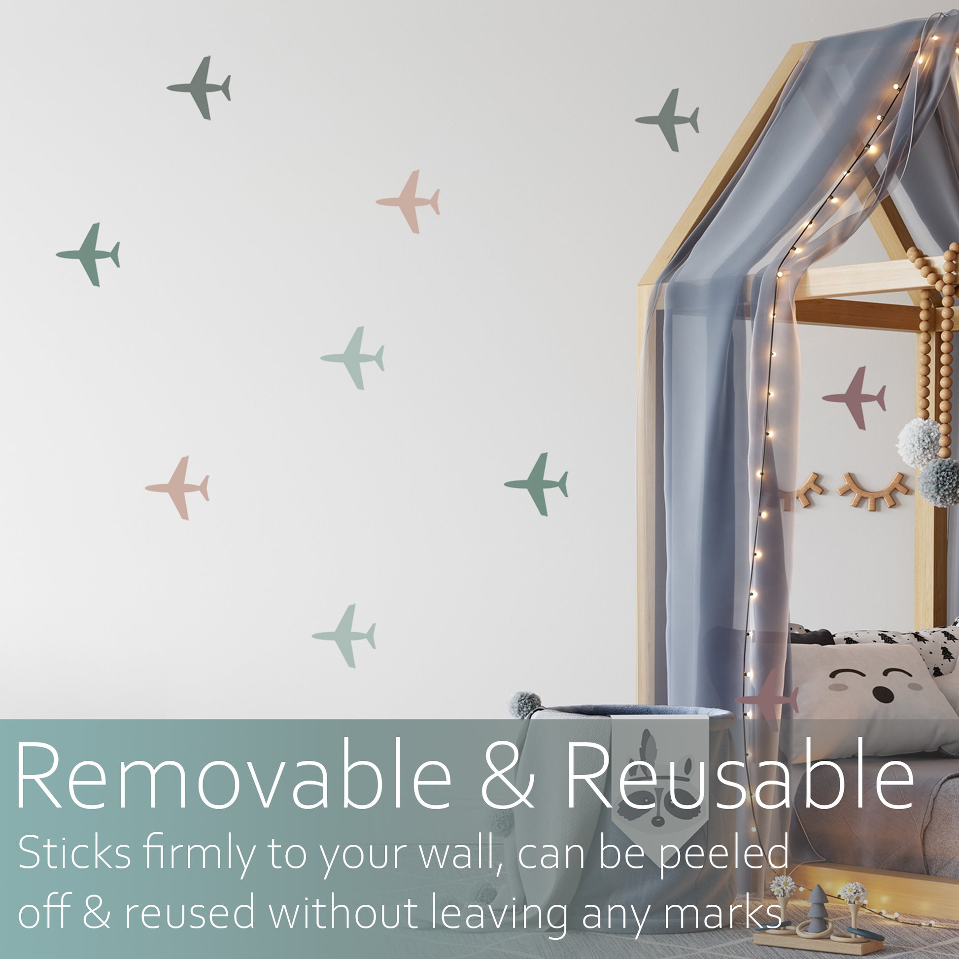 Airplane decals | Fabric wall stickers-Fabric wall stickers-Adnil Creations