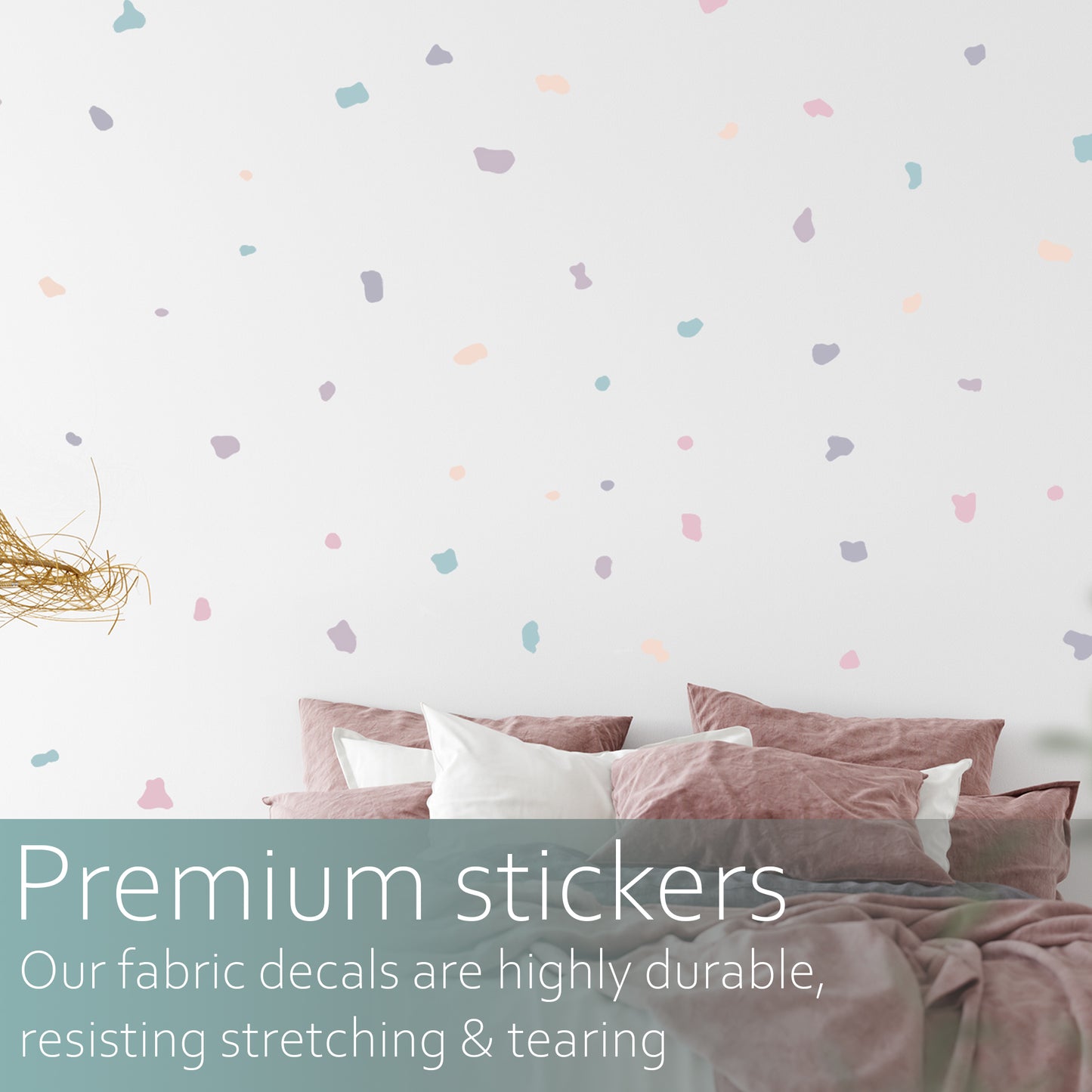 Irregular polka dots | Fabric wall stickers