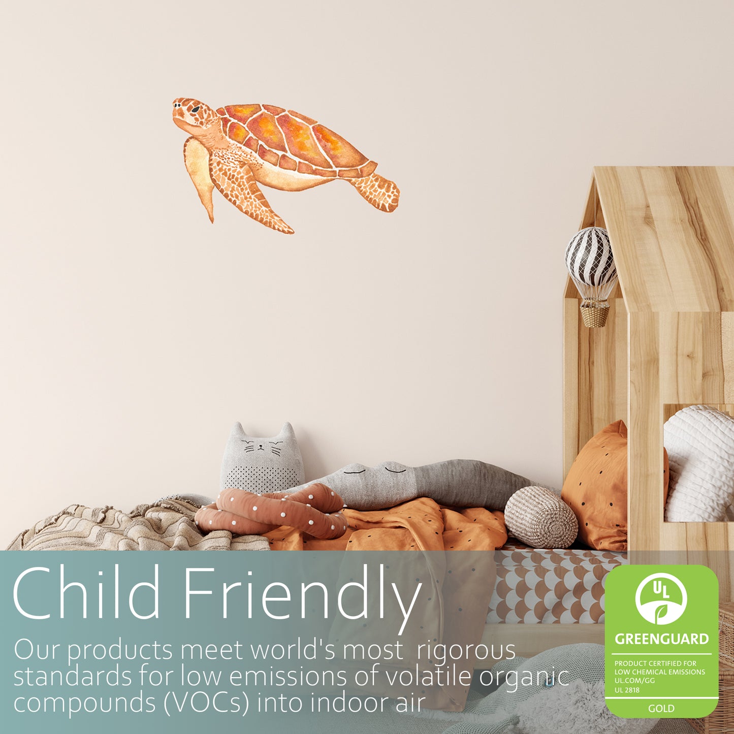 Watercolour turtle | Fabric wall stickers
