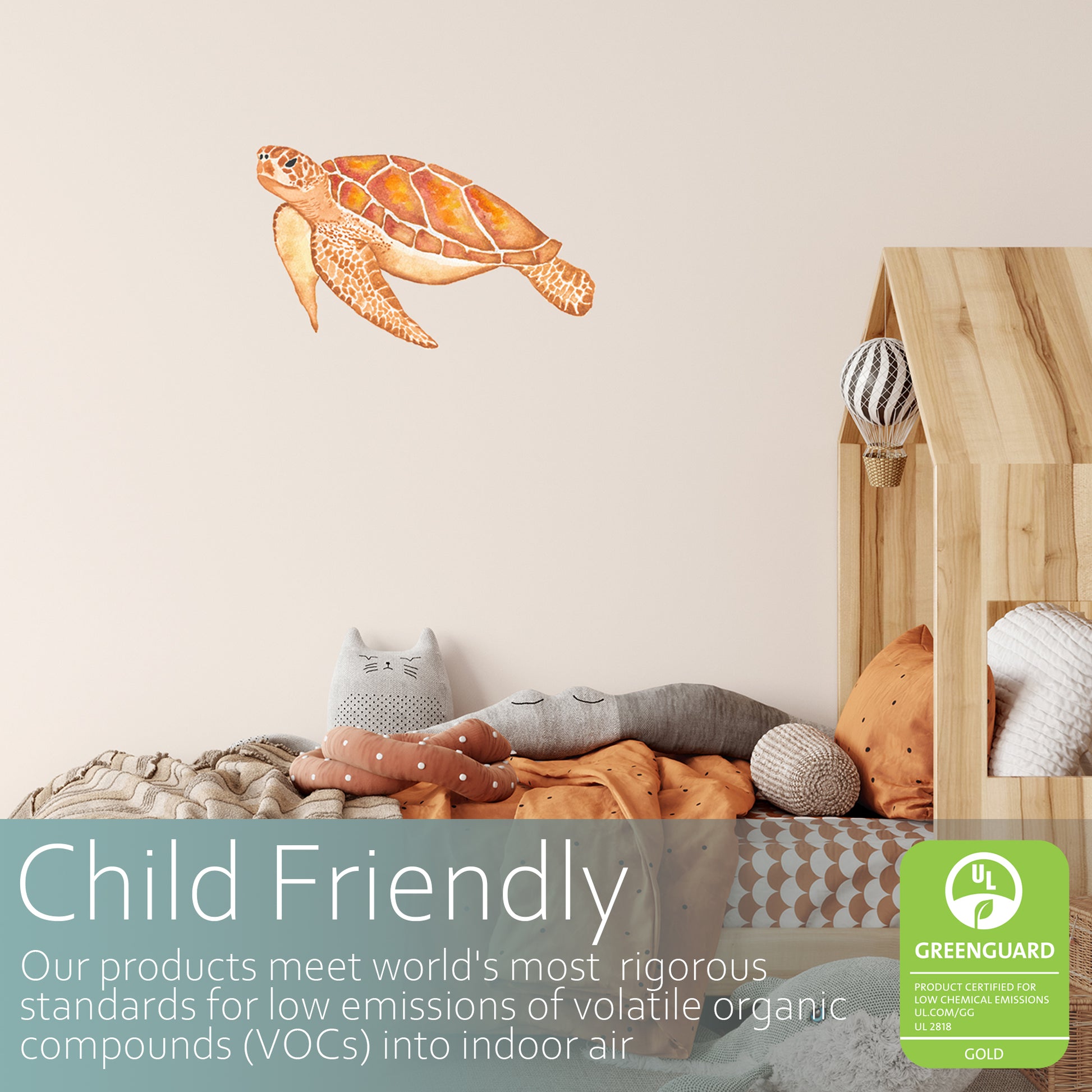 Watercolour turtle | Fabric wall stickers-Fabric wall stickers-Adnil Creations