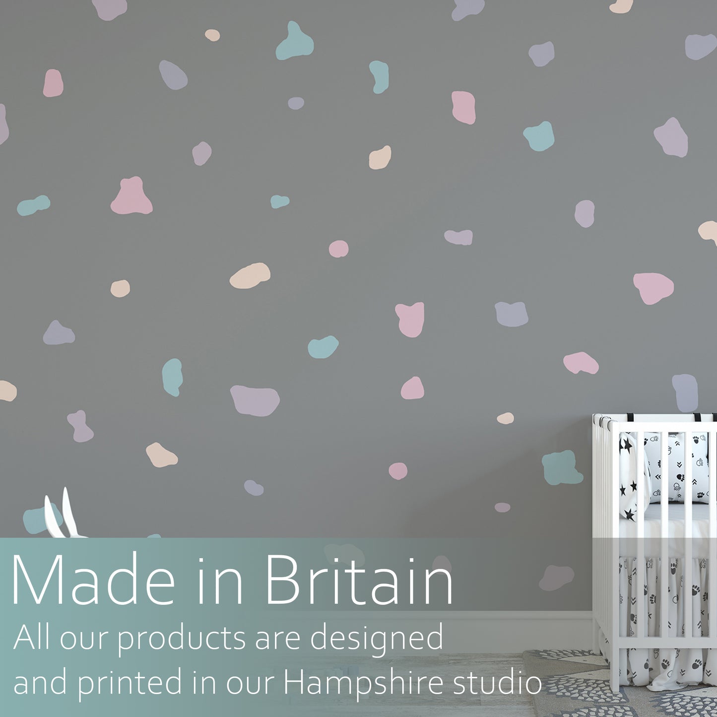 Irregular polka dots | Fabric wall stickers