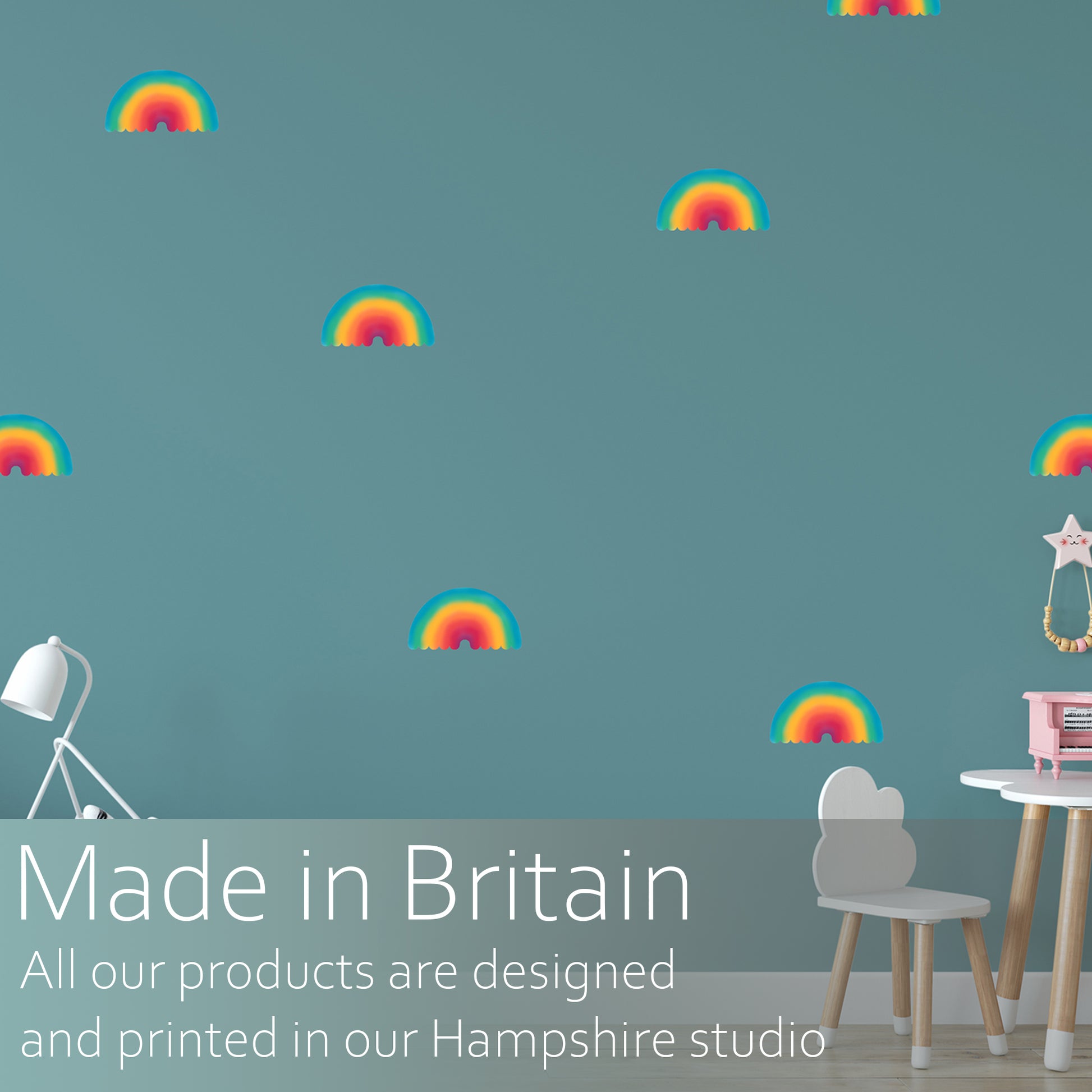 Bright rainbows | Fabric wall stickers-Fabric wall stickers-Adnil Creations
