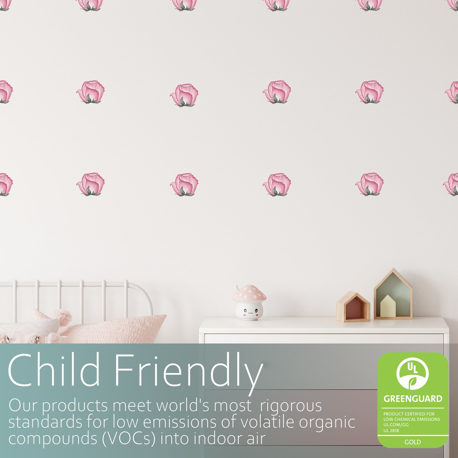 Watercolour roses | Fabric wall stickers-Fabric wall stickers-Adnil Creations