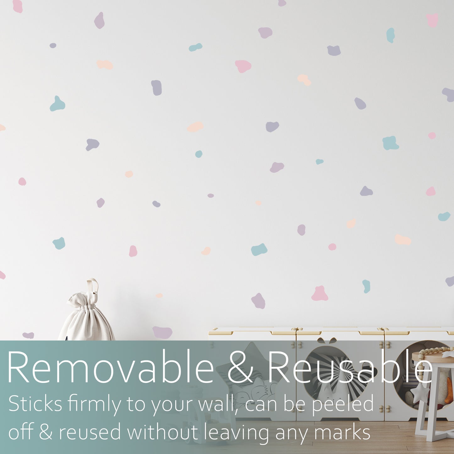 Irregular polka dots | Fabric wall stickers