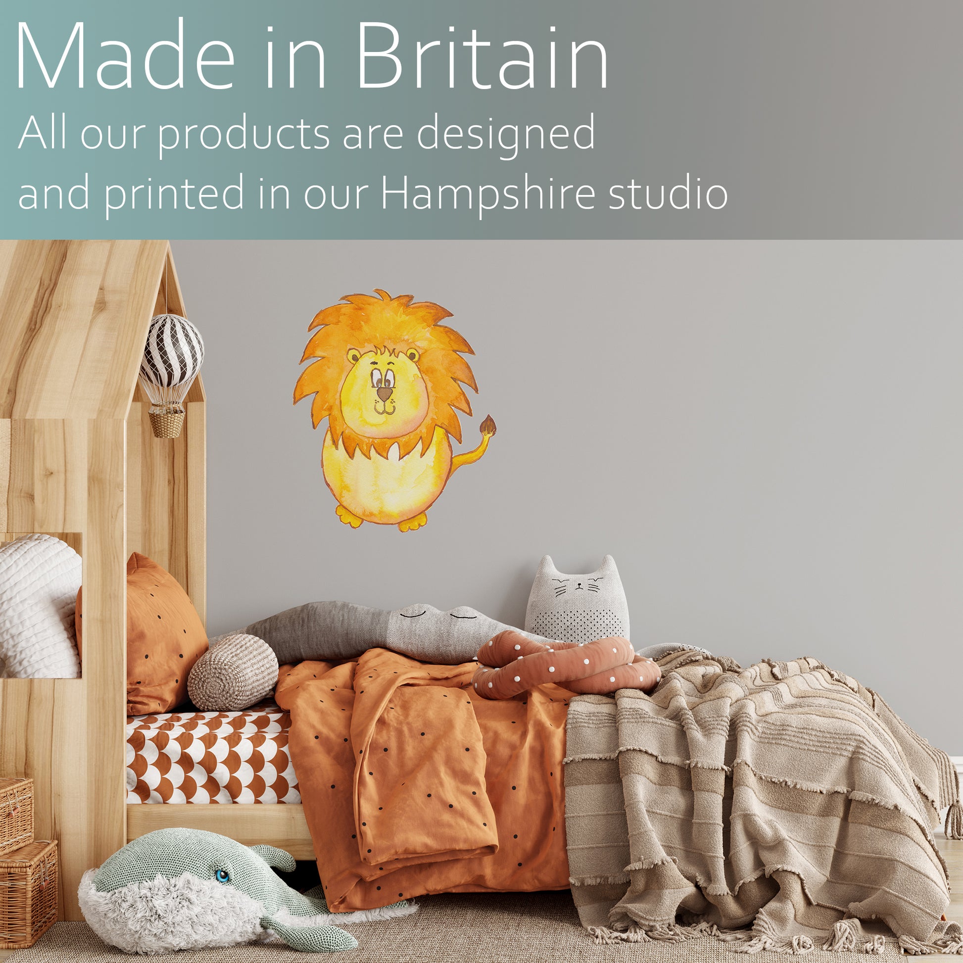Watercolour lion | Fabric wall stickers-Fabric wall stickers-Adnil Creations