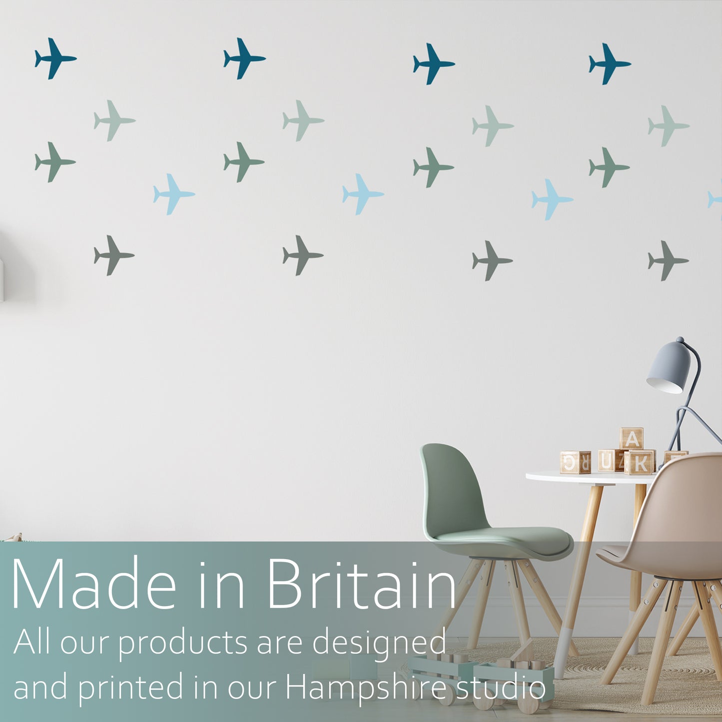 Airplane decals | Fabric wall stickers